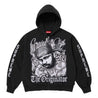 SUPREME DJ SCREW ZIP UP HOODED SWEATSHIRT-BLACK