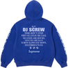 SUPREME DJ SCREW ZIP UP HOODED SWEATSHIRT-ROYAL
