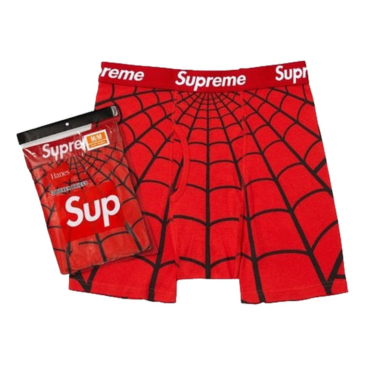 SUPREME HANES® SPIDER-MAN BOXER BRIEFS (2 PACK)-RED