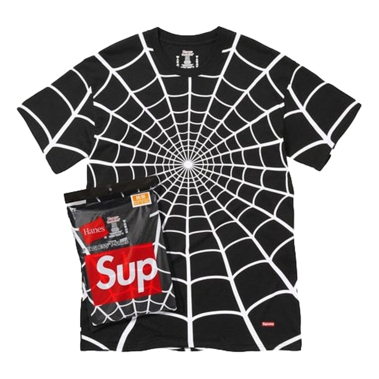 SUPREME HANES® SPIDER-MAN TAGLESS TEES (2 PACK)-BLACK