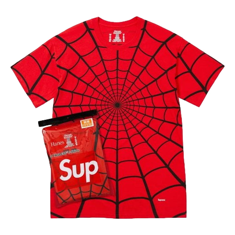 SUPREME HANES® SPIDER-MAN TAGLESS TEES (2 PACK)-RED