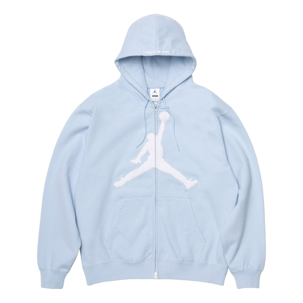 SUPREME JORDAN® ZIP UP HOODED SWEATSHIRT-LIGHT BLUE