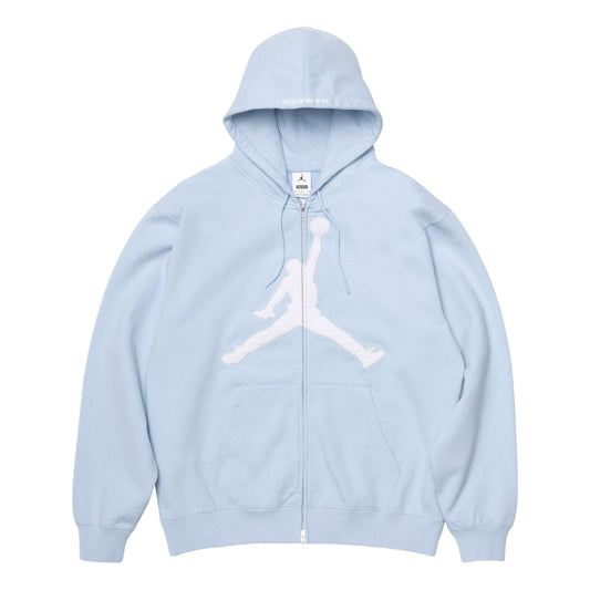 SUPREME JORDAN® ZIP UP HOODED SWEATSHIRT-LIGHT BLUE