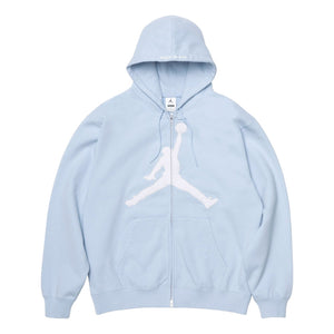 SUPREME JORDAN® ZIP UP HOODED SWEATSHIRT-LIGHT BLUE