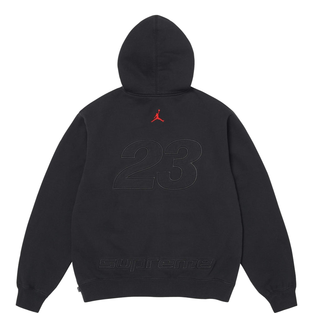 SUPREME JORDAN® ZIP UP HOODED SWEATSHIRT-BLACK