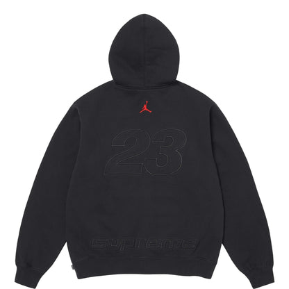 SUPREME JORDAN® ZIP UP HOODED SWEATSHIRT-BLACK