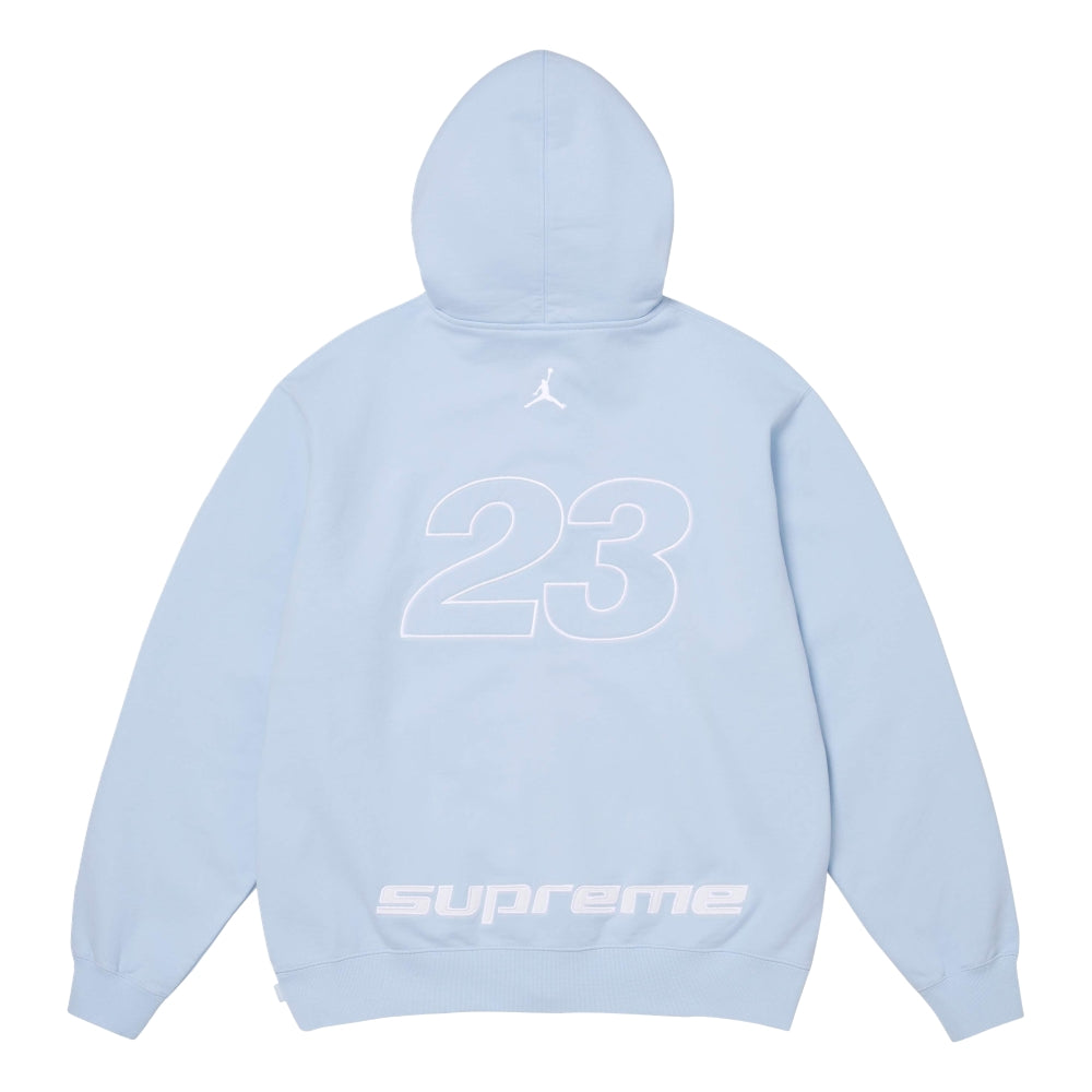 SUPREME JORDAN® ZIP UP HOODED SWEATSHIRT-LIGHT BLUE