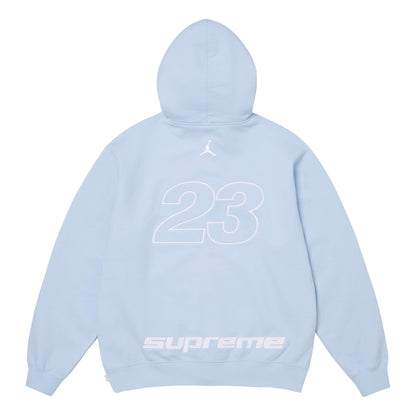SUPREME JORDAN® ZIP UP HOODED SWEATSHIRT-LIGHT BLUE