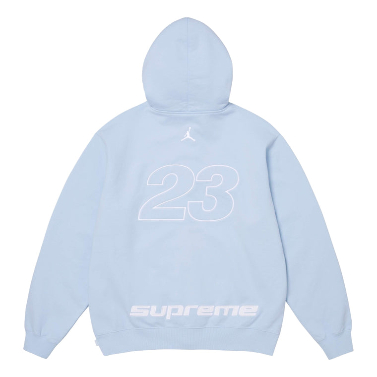 SUPREME JORDAN® ZIP UP HOODED SWEATSHIRT-LIGHT BLUE