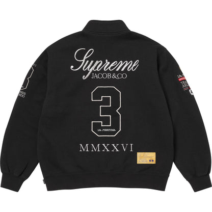 SUPREME LA MARTINA/JACOB & CO ZIP UP SWEATSHIRT-BLACK