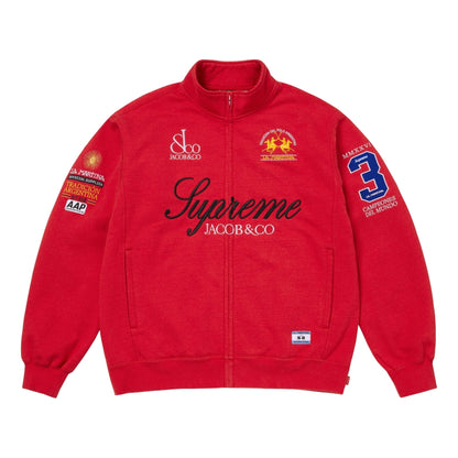 SUPREME LA MARTINA/JACOB & CO ZIP UP SWEATSHIRT-RED