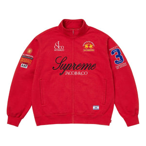 SUPREME LA MARTINA/JACOB & CO ZIP UP SWEATSHIRT-RED