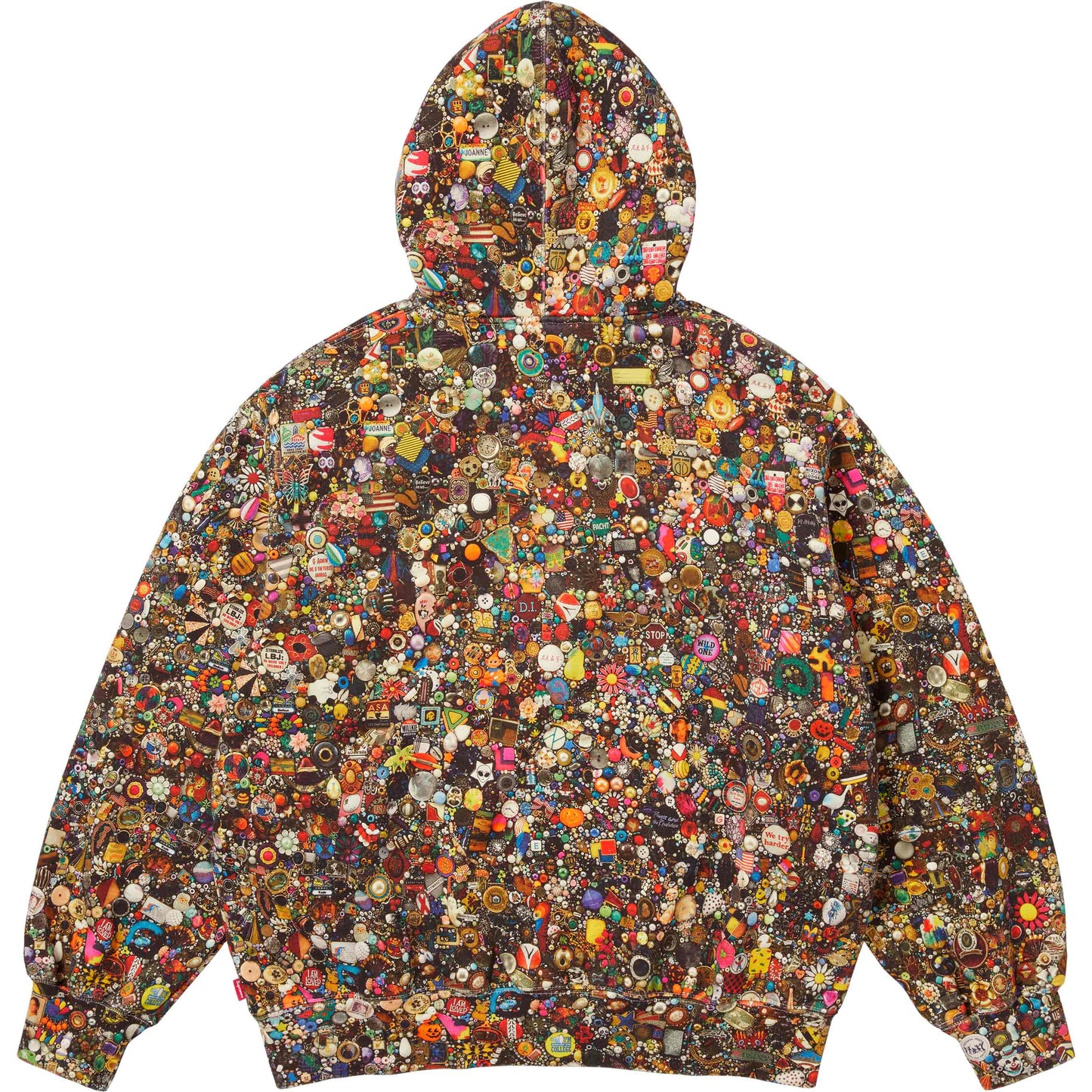 SUPREME MIKE KELLEY ZIP UP HOODED SWEATSHIRT-MULTICOLOR