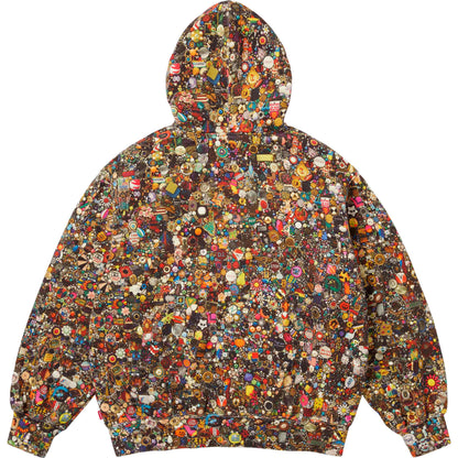 SUPREME MIKE KELLEY ZIP UP HOODED SWEATSHIRT-MULTICOLOR