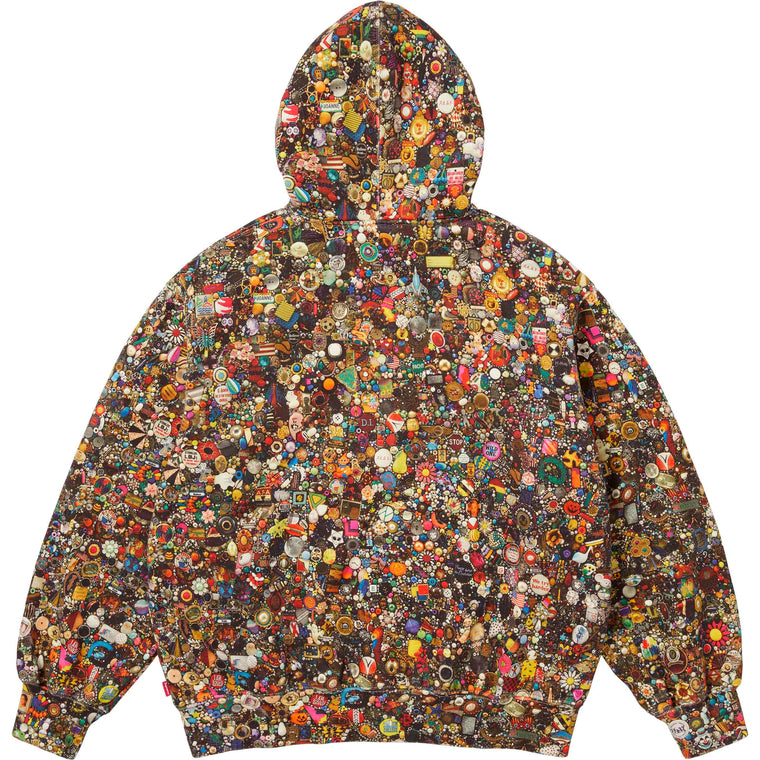 SUPREME MIKE KELLEY ZIP UP HOODED SWEATSHIRT-MULTICOLOR