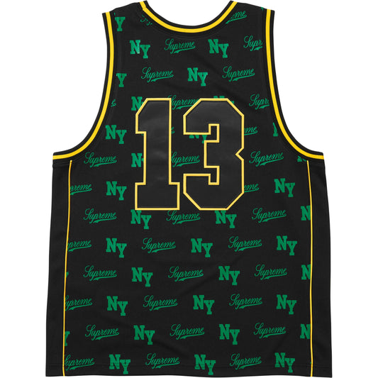 SUPREME MITCHELL & NESS® MONOGRAM BASKETBALL JERSEY-BLACK