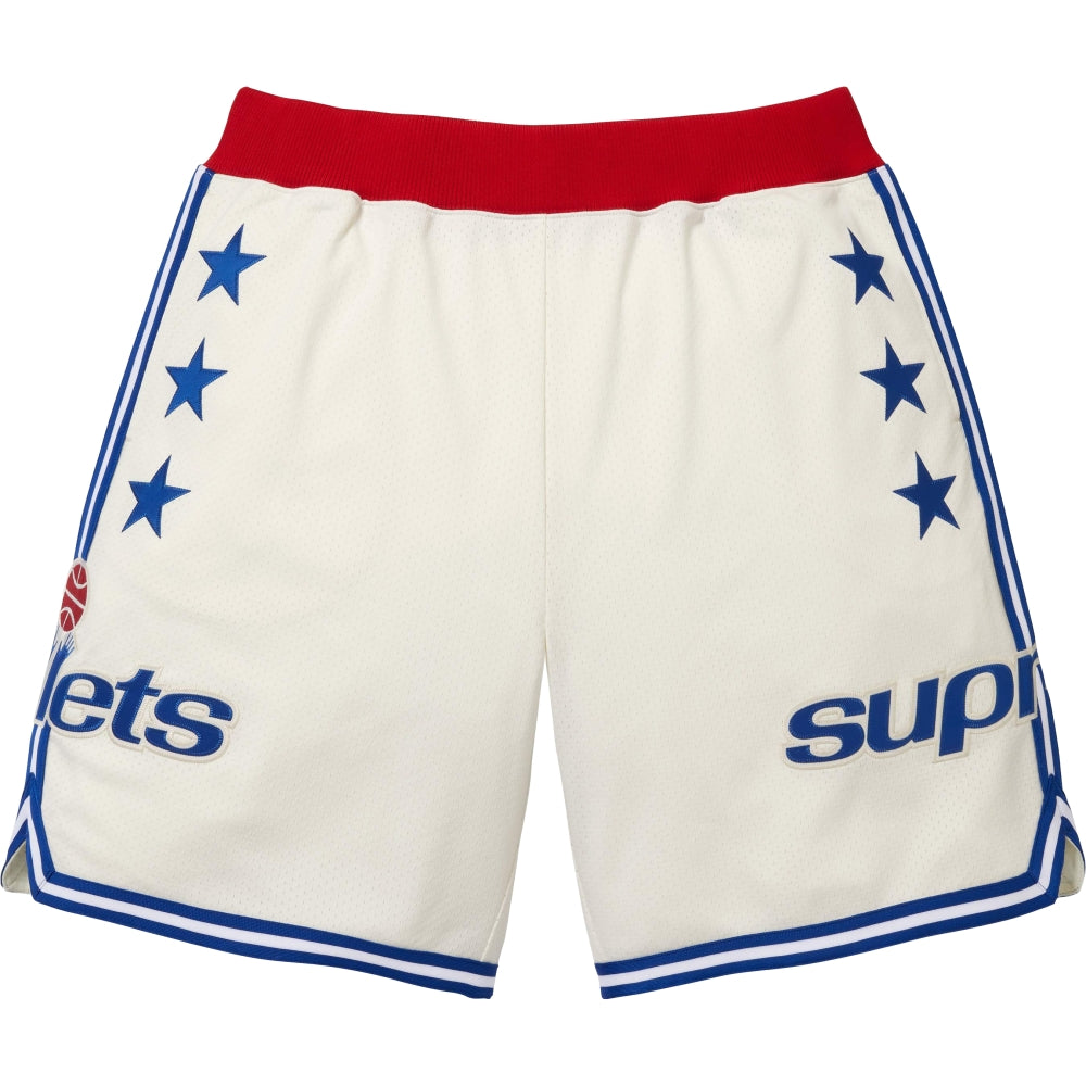 SUPREME MITCHELL & NESS® TEAMS BASKETBALL SHORT-WHITE