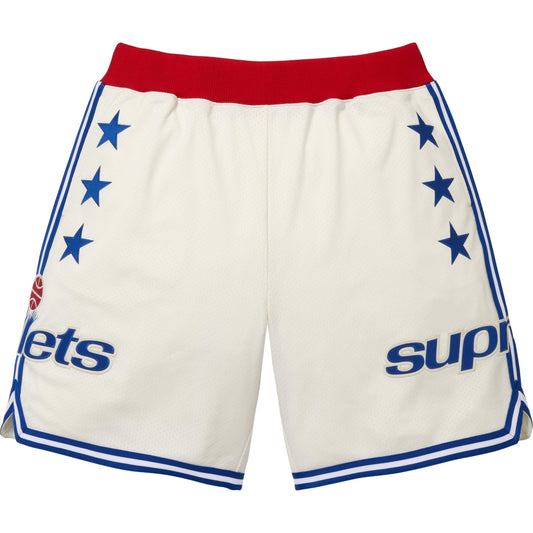 SUPREME MITCHELL & NESS® TEAMS BASKETBALL SHORT-WHITE