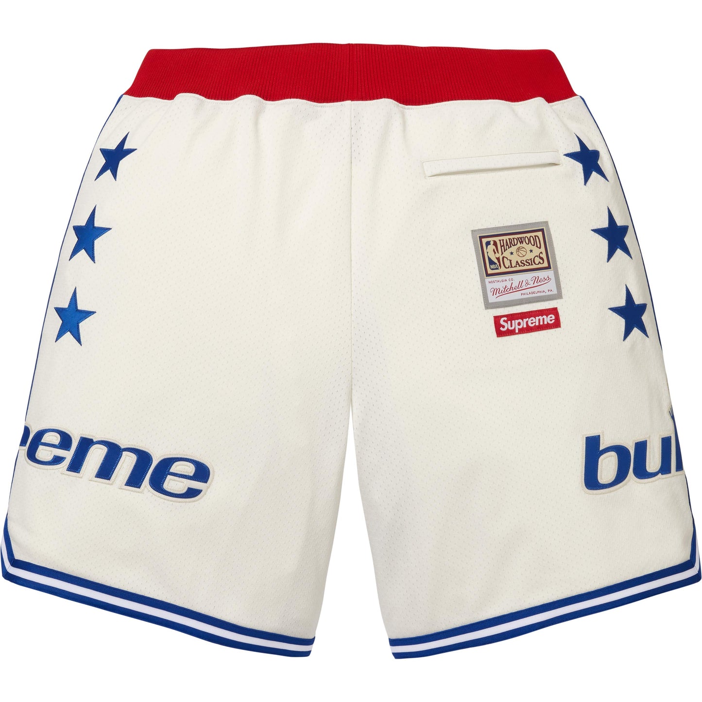 SUPREME MITCHELL & NESS® TEAMS BASKETBALL SHORT-WHITE