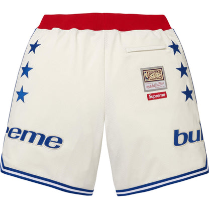 SUPREME MITCHELL & NESS® TEAMS BASKETBALL SHORT-WHITE