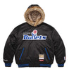 SUPREME MITCHELL & NESS® TEAMS HOODED SATIN VARSITY JACKET-BLACK