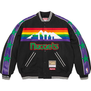 SUPREME MITCHELL & NESS® TEAMS VARSITY JACKET-BLACK