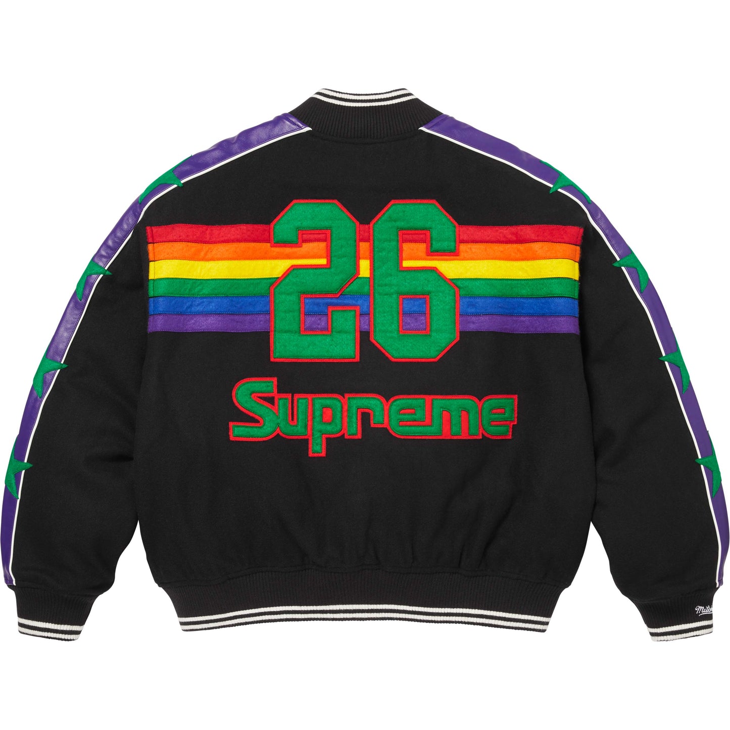 SUPREME MITCHELL & NESS® TEAMS VARSITY JACKET-BLACK