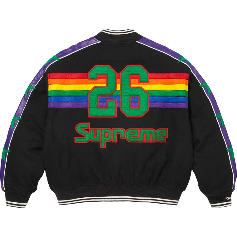 SUPREME MITCHELL & NESS® TEAMS VARSITY JACKET-BLACK