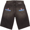 SUPREME MITCHELL & NESS® WASHINGTON BULLETS BAGGY DENIM SHORT-BLACK