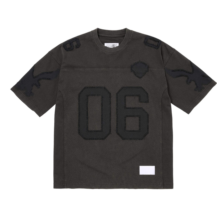 SUPREME MM6 MAISON MARGIELA COTTON FOOTBALL JERSEY-BLACK