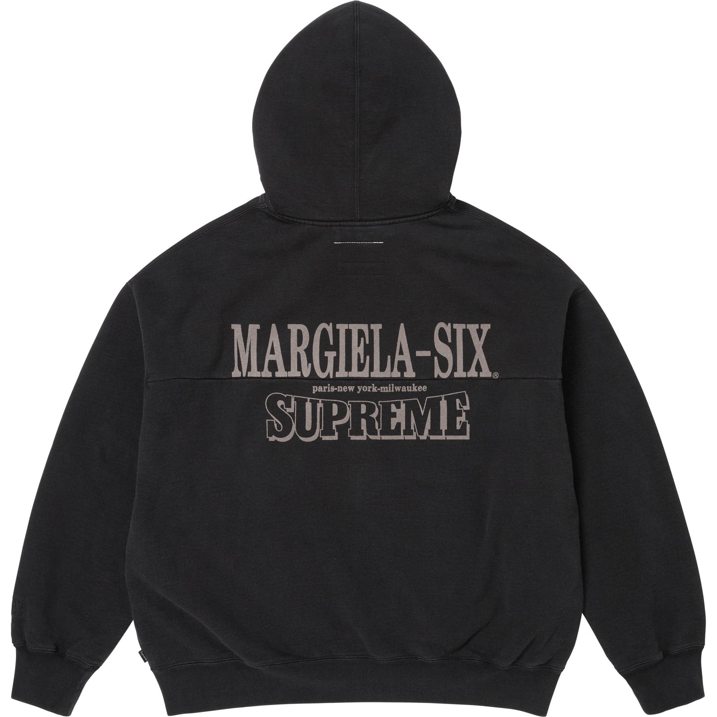 SUPREME MM6 MAISON MARGIELA EAGLE ZIP UP HOODED SWEATSHIRT-BLACK