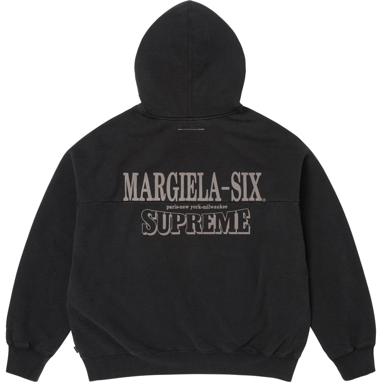 SUPREME MM6 MAISON MARGIELA EAGLE ZIP UP HOODED SWEATSHIRT-BLACK