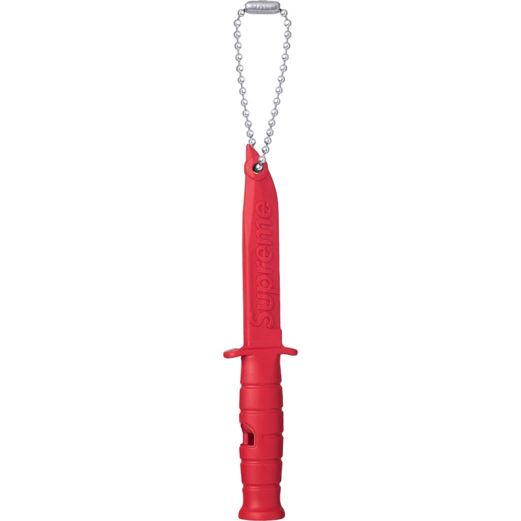SUPREME KA-BAR EMERGENCY WHISTLE KEYCHAIN-RED