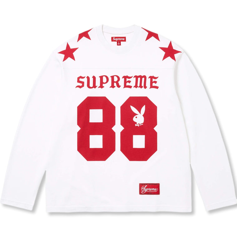 SUPREME PLAYBOY® L/S FOOTBALL TOP-WHITE