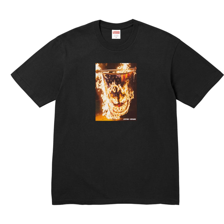 SUPREME SPITFIRE® FLAG TEE-BLACK