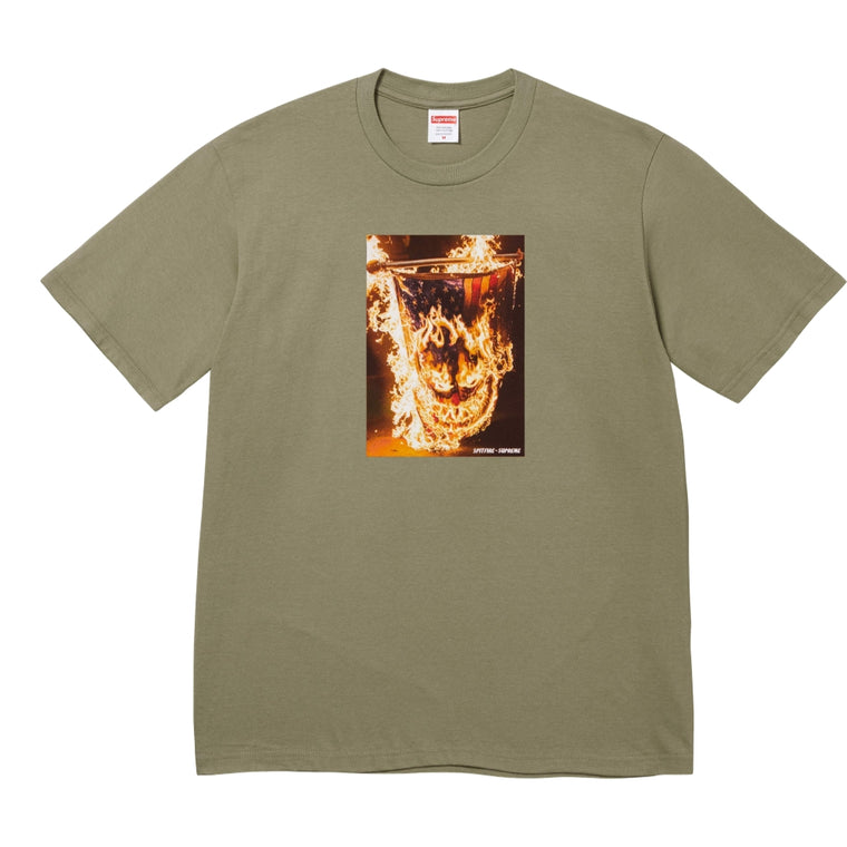 SUPREME SPITFIRE® FLAG TEE-LIGHT OLIVE