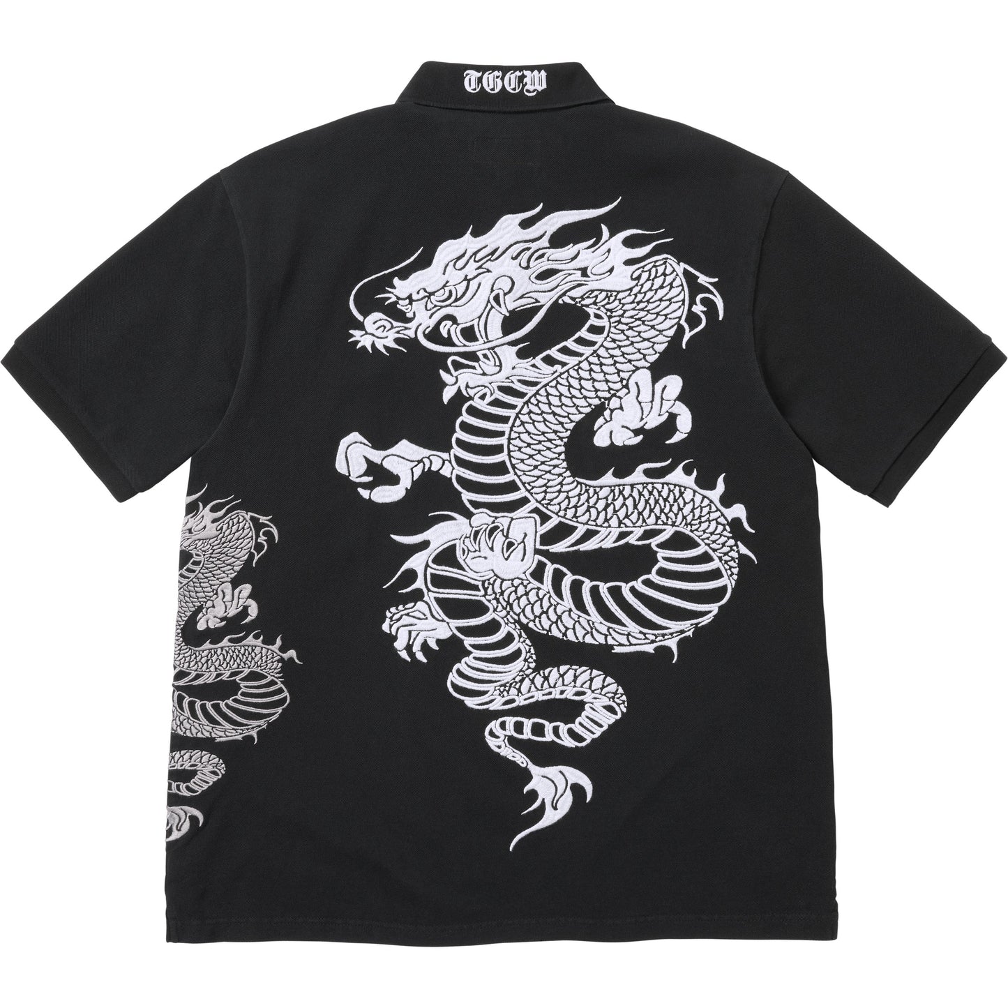 SUPREME THE GREAT CHINA WALL DRAGON POLO-BLACK