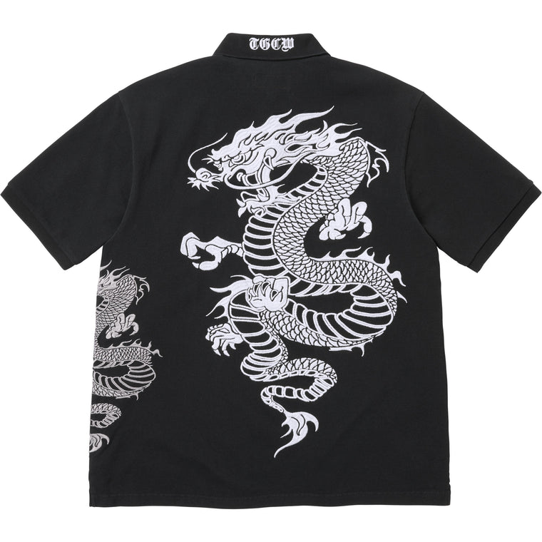 SUPREME THE GREAT CHINA WALL DRAGON POLO-BLACK