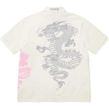 SUPREME THE GREAT CHINA WALL DRAGON POLO-WHITE