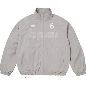 SUPREME UMBRO® RHINESTONE TRACK JACKET-LIGHT GREY