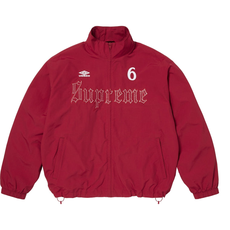 SUPREME UMBRO® RHINESTONE TRACK JACKET-RED