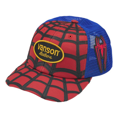 SUPREME VANSON LEATHERS® SPIDER-MAN MESH BACK 6-PANEL-RED