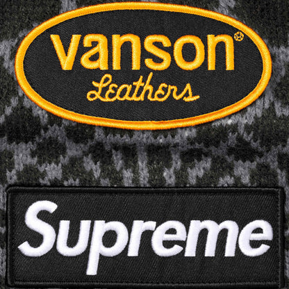SUPREME VANSON LEATHERS® SPIDER-MAN ZIP UP HOODED SWEATSHIRT-BLACK