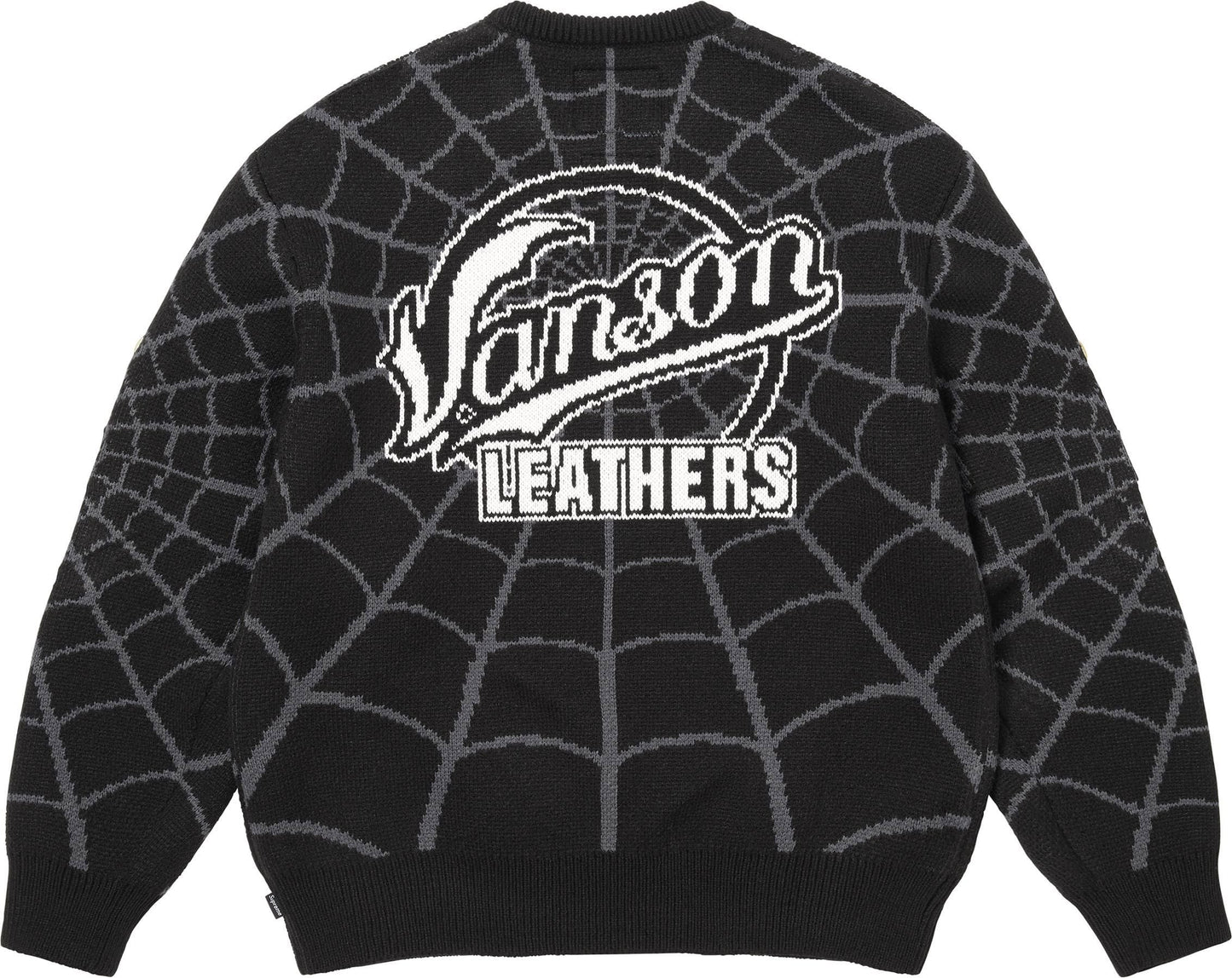 SUPREME VANSON LEATHERS® SPIDER-MAN SWEATER-BLACK