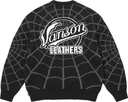 SUPREME VANSON LEATHERS® SPIDER-MAN SWEATER-BLACK
