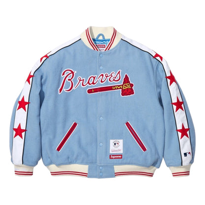SUPREME MITCHELL & NESS® TEAMS VARSITY JACKET-BLUE