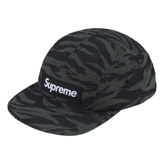 SUPREME TIGER CAMO RIPSTOP CAMP CAP-BLACK