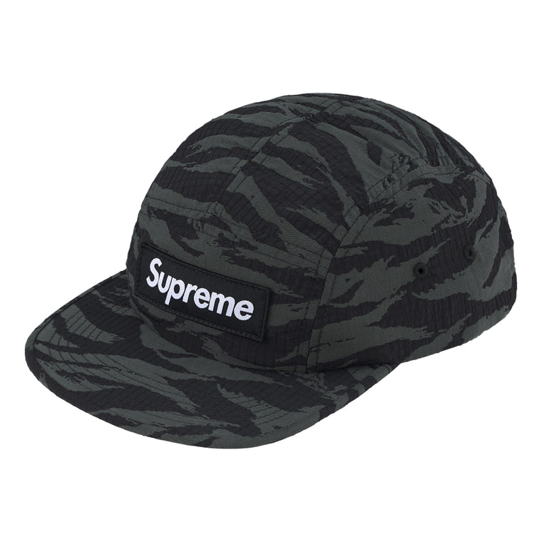SUPREME TIGER CAMO RIPSTOP CAMP CAP-BLACK