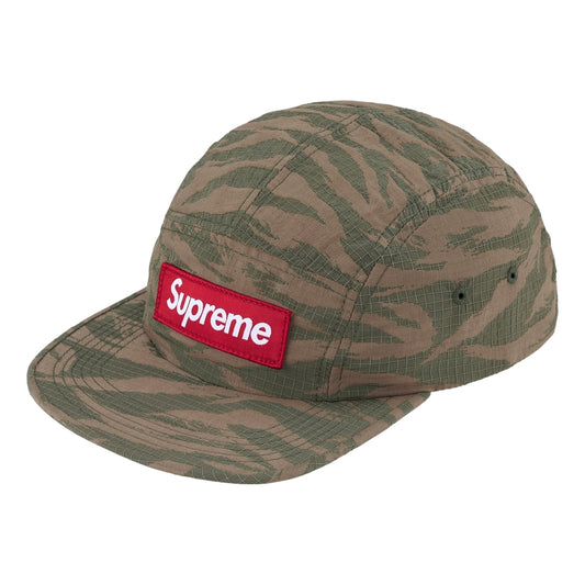 SUPREME TIGER CAMO RIPSTOP CAMP CAP-OLIVE