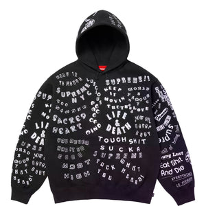 SUPREME TOO DEADLY HOODED SWEATSHIRT-BLACK